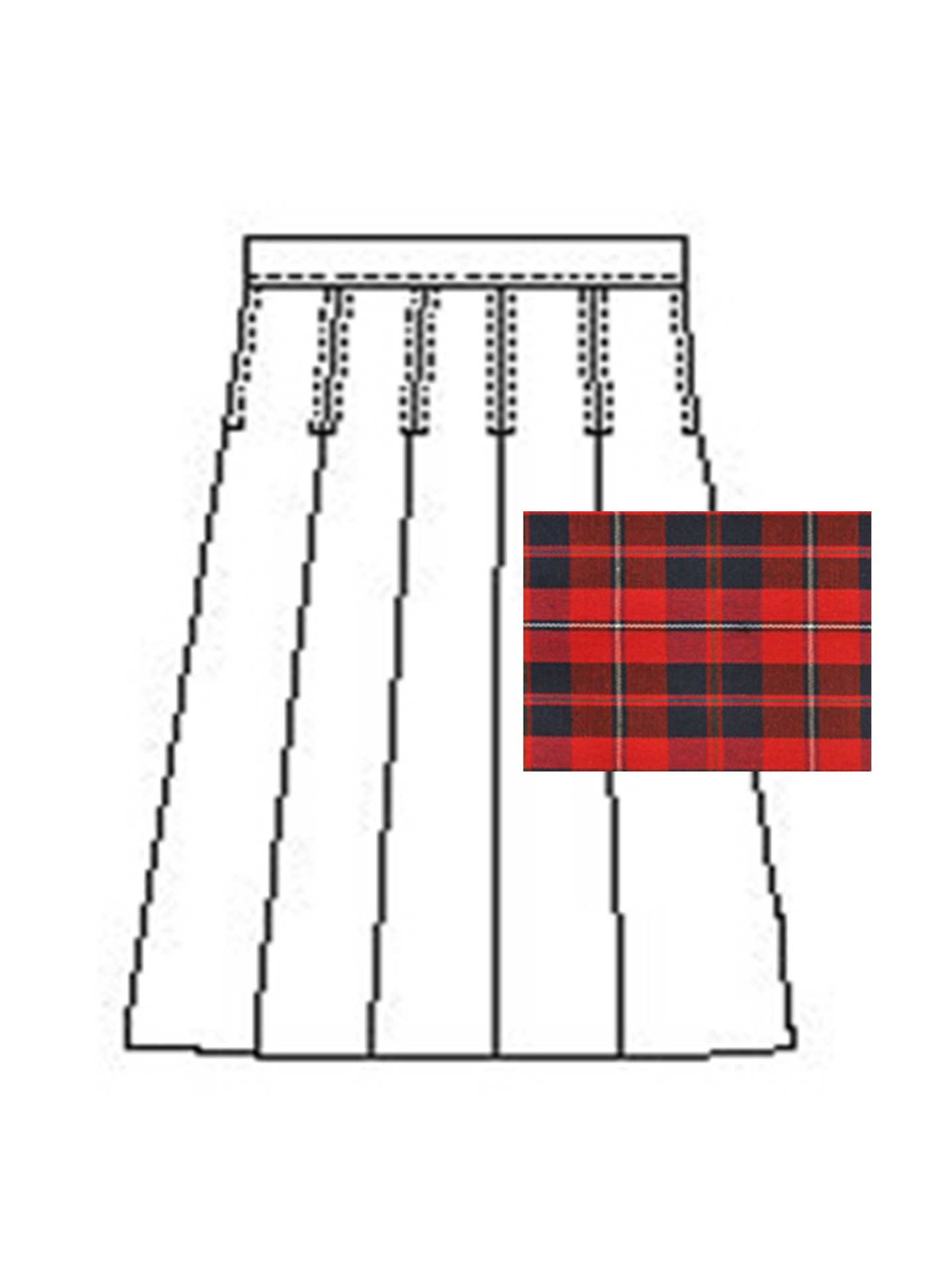A+ Uniforms - Girls' Model 43 Blend Plaid Skirt 9