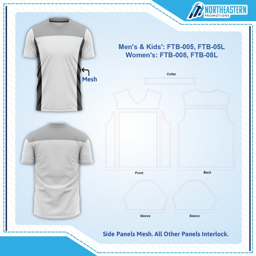 Women's Premium Sublimation Football Fanwear Jersey - Spandex with Mesh Siding 8