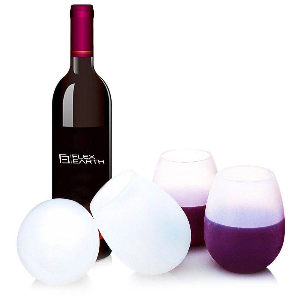 Unbreakable Rubber/Silicon Wine Glasses for Outdoor Camping 4