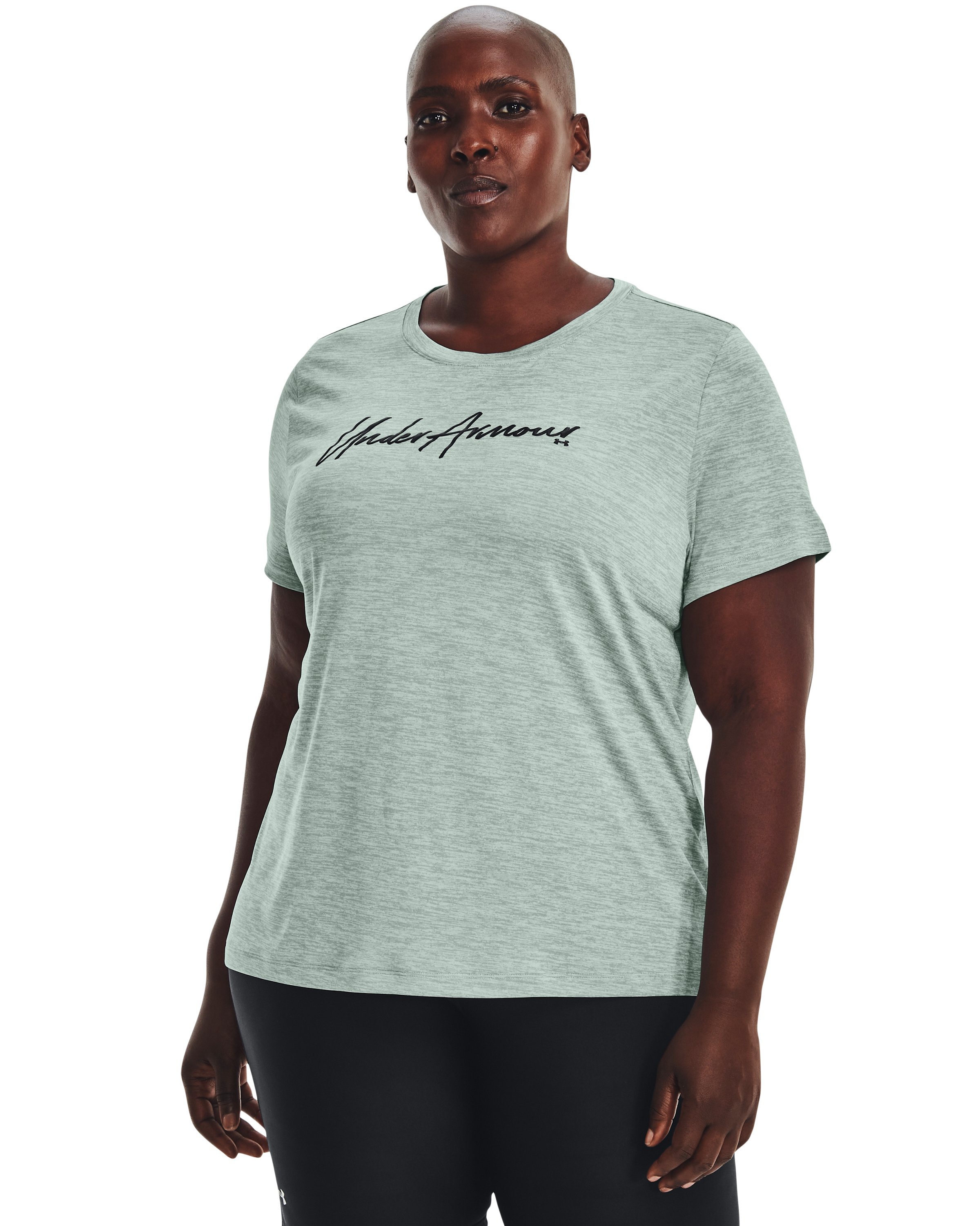 Women's UA Tech Twist Script Wordmark Short Sleeve 3