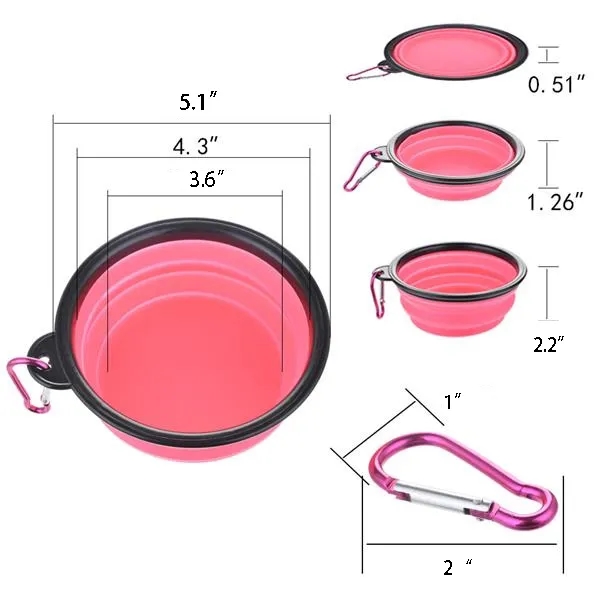 Collapsible Dog Bowl with Carabiner MOQ50 3