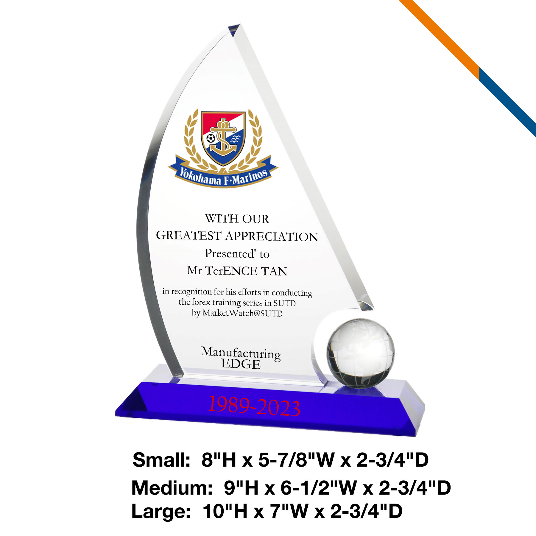 Gemiy Sailing Crystal Award 4
