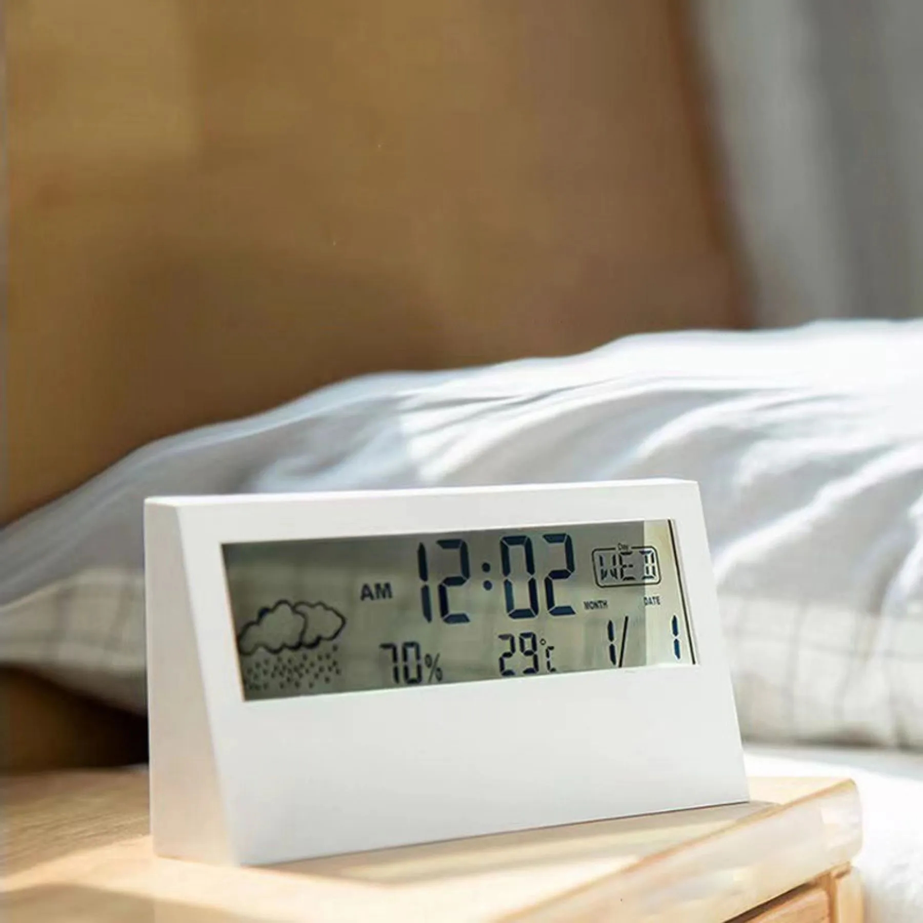 Large Display Desk Clock With Night Light 3