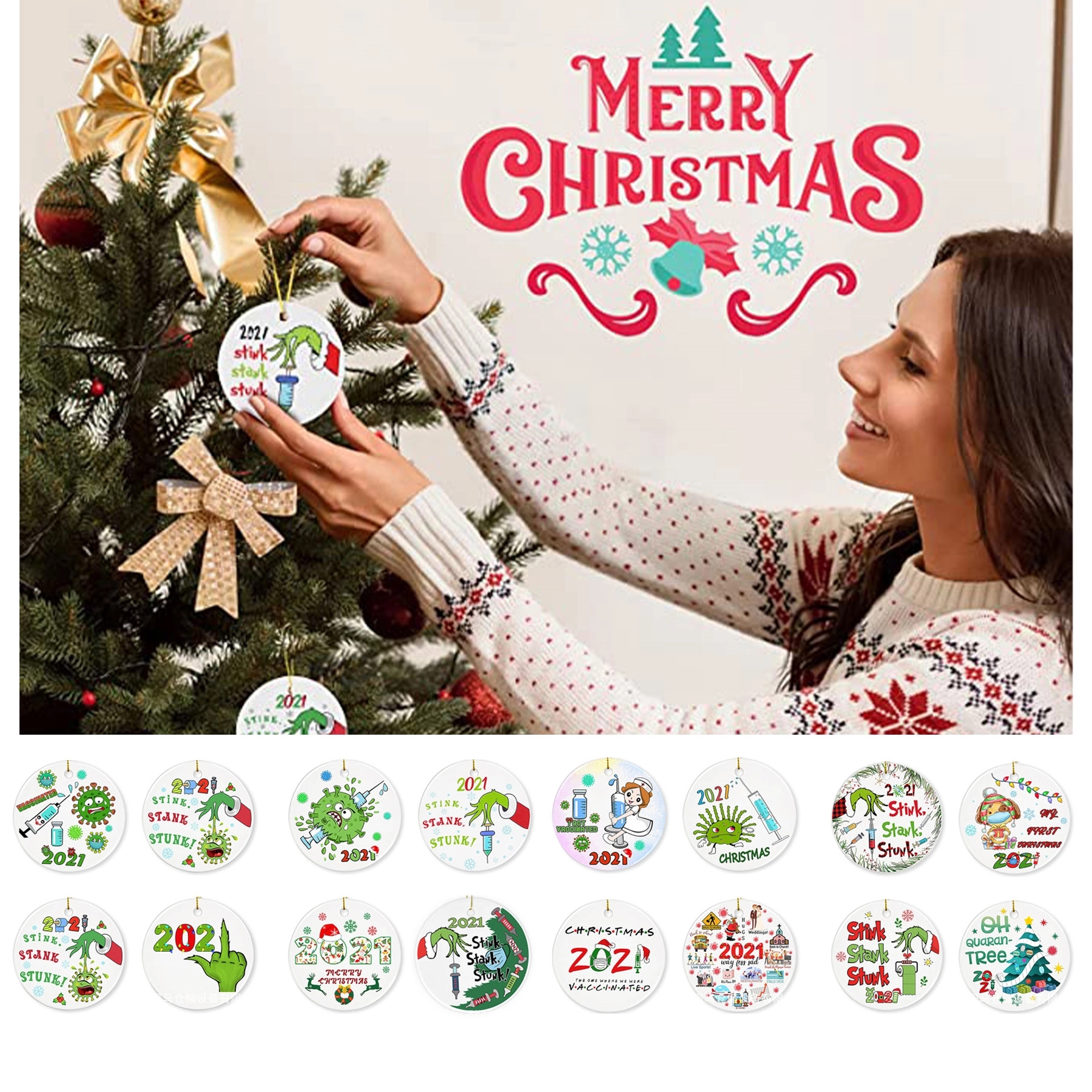 2021 Xmas Christmas Ornament decoration 1