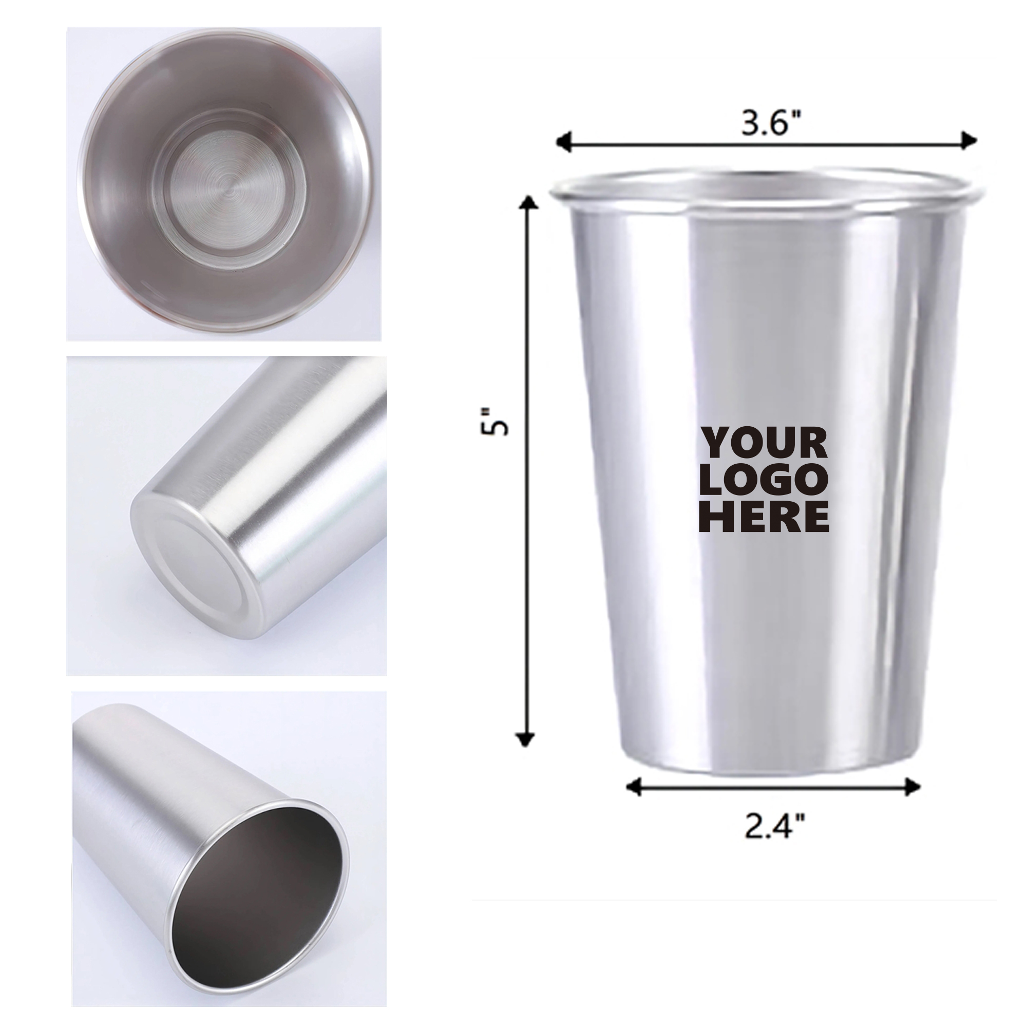 Large-Capacity 17 OZ Stainless Pint Drinking Cup 2