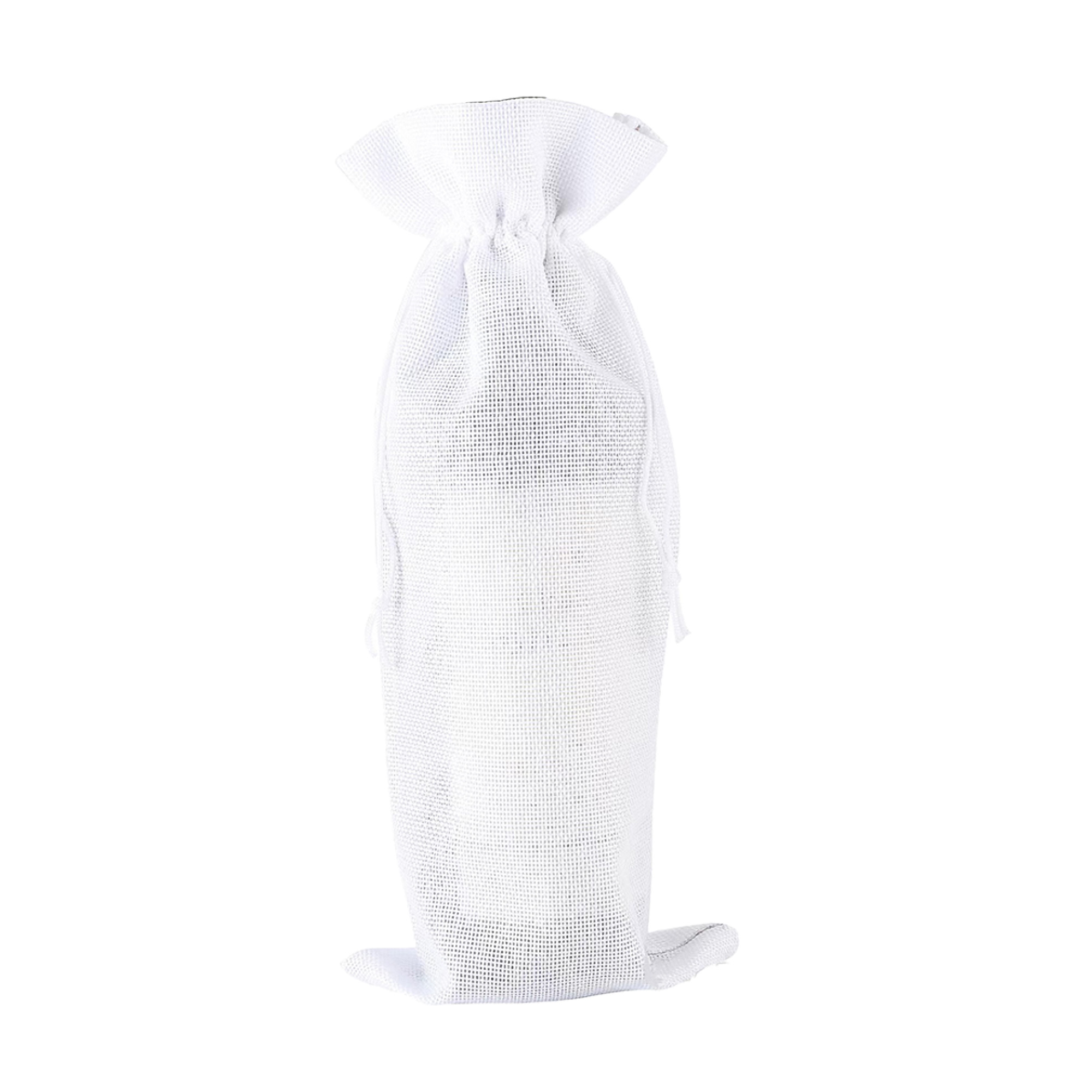 Wine Burlap Drawstring Bag Gift Tote Storage Sackcloth 9