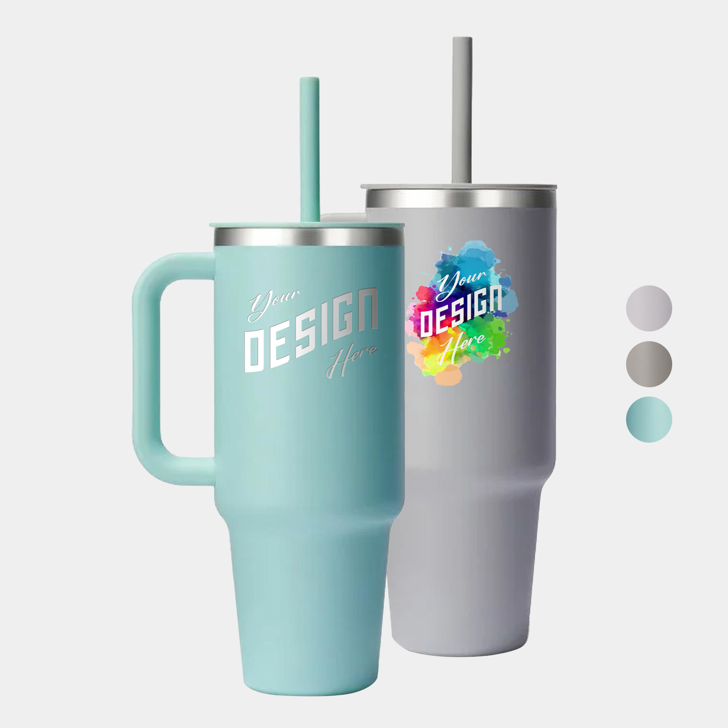 40 oz Hydro Flask® Stainless Steel Insulated Travel Tumbler w/ Handle & Straw 4