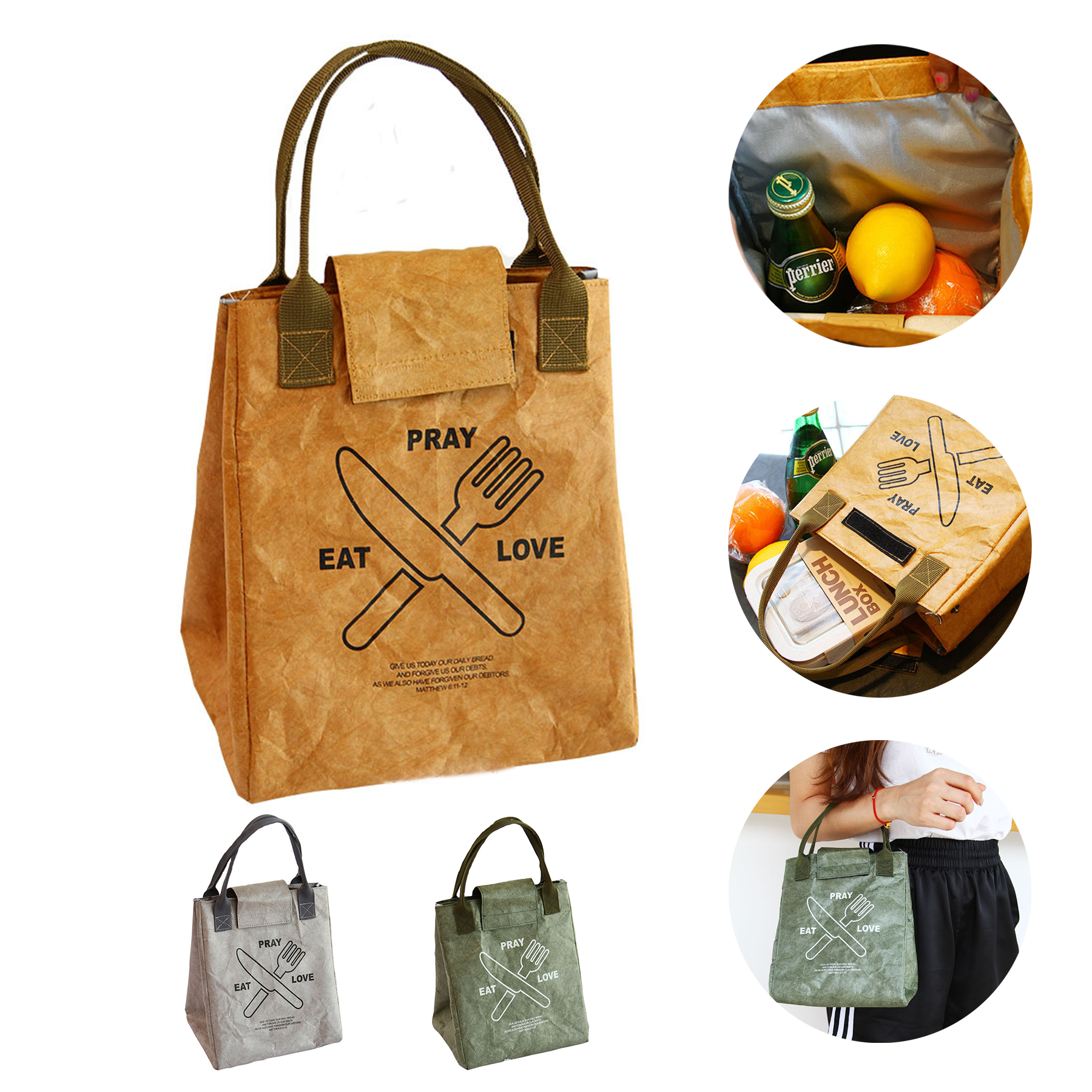 Tyvek Insulated Lunch Bag Tote 2