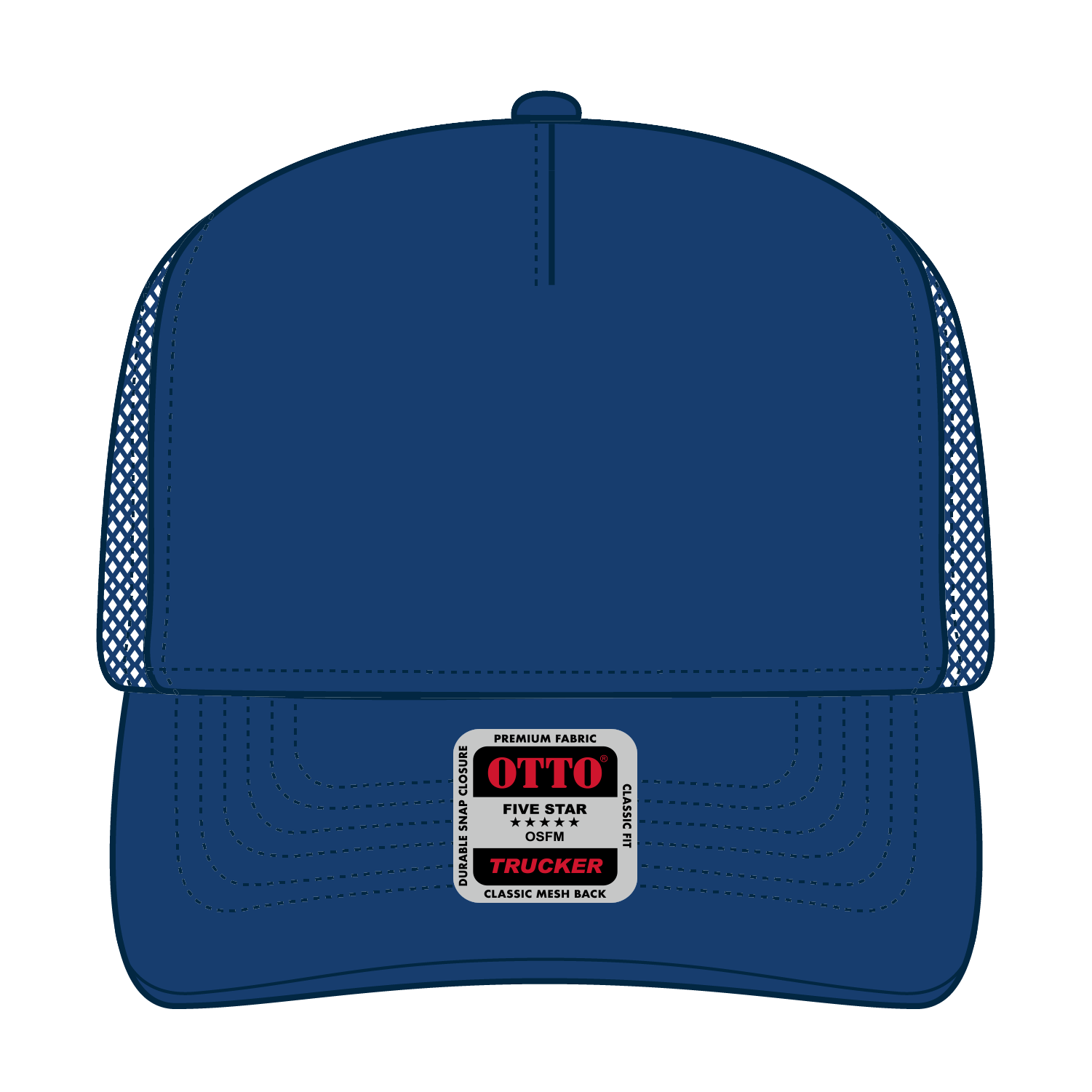 OTTO CAP® 5 Panel Mid Profile Mesh Back Trucker Hat 75