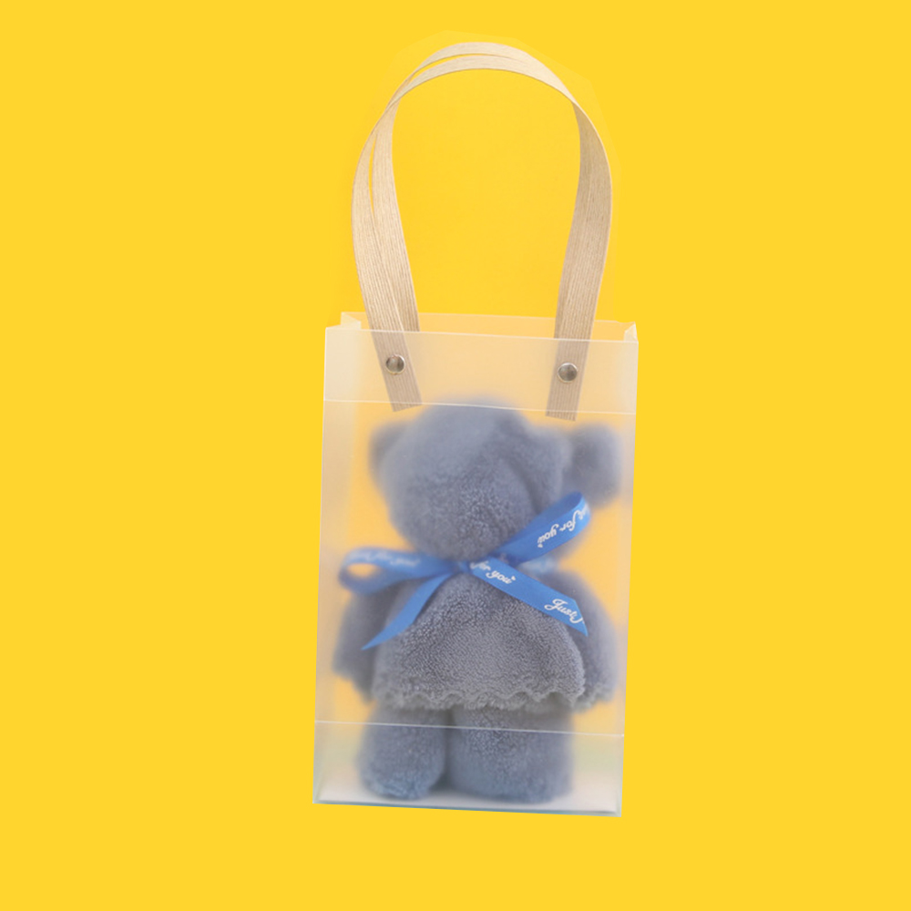 Coral velvet bear towel 6