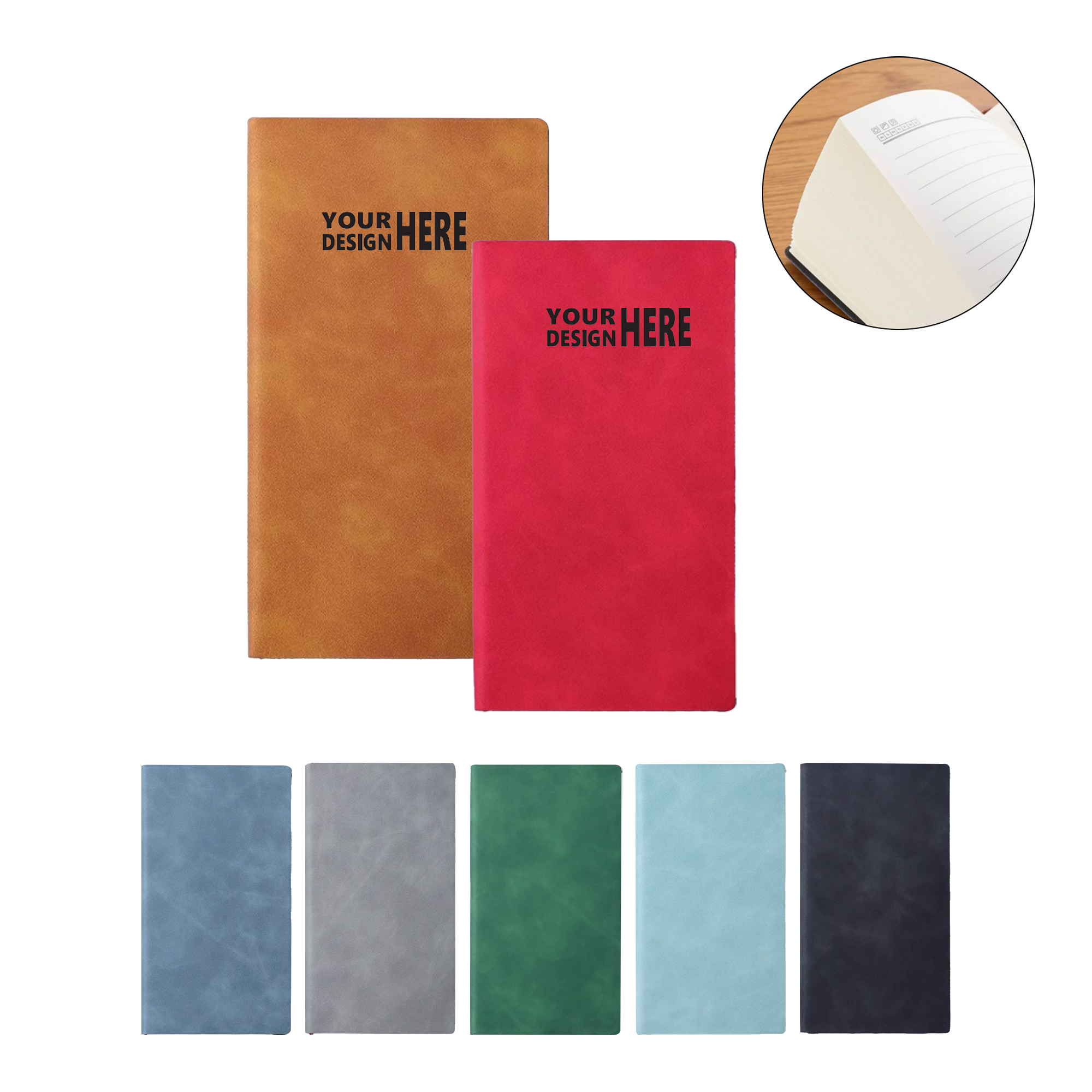 A6 Notebook Soft Faux Leather Cover 2