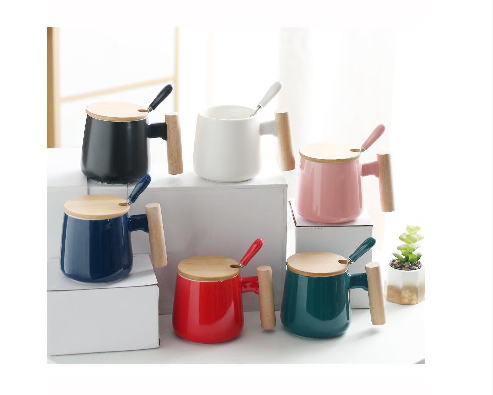 11.5oz Ceramic Mug With Wooden Handle / Coffee Mug 6