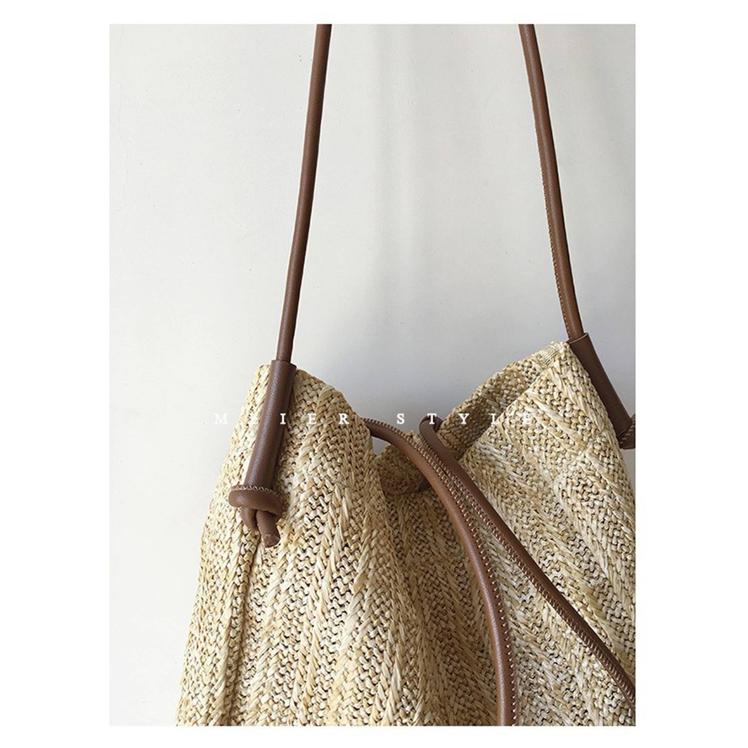Handbags Women Tote Woven Bags, custom tote bag with logo imprint 9