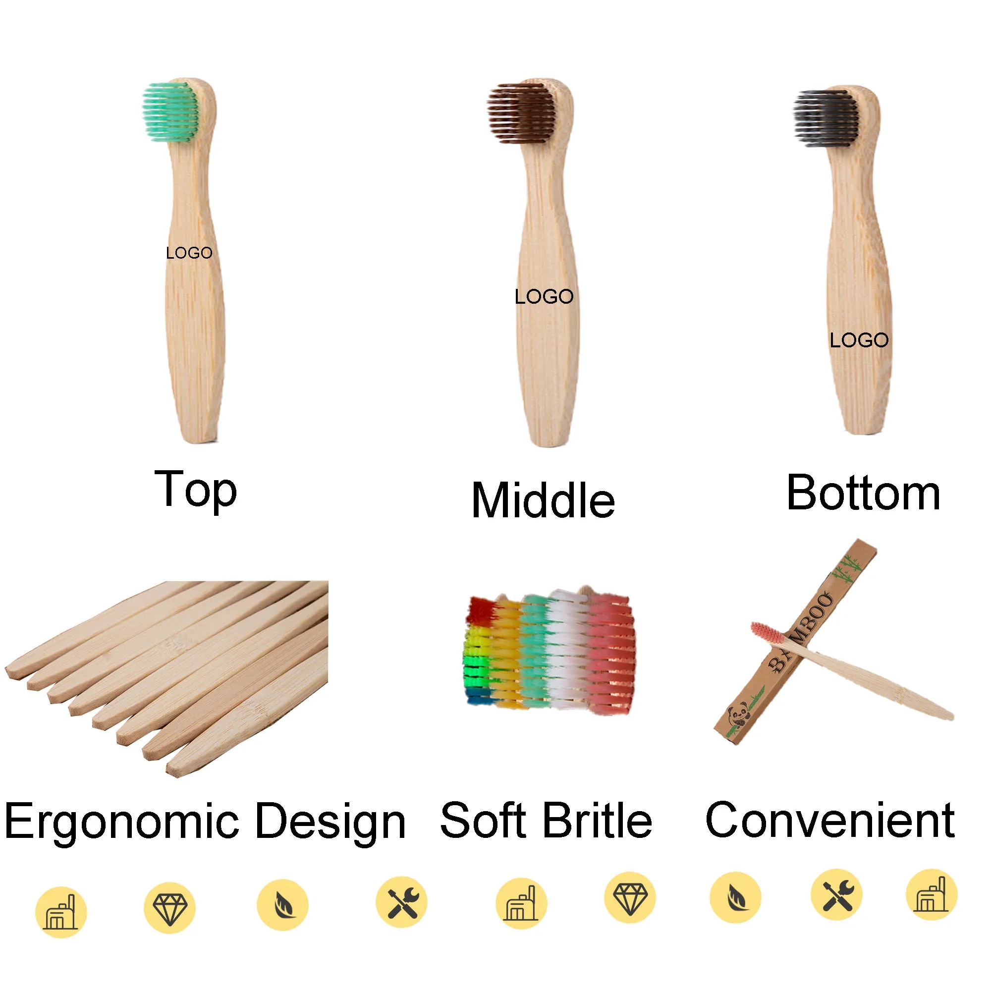 Spot Bamboo Disposable Eco-friendly Toothbrush 3