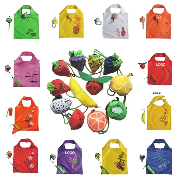 Reusable Foldable Strawberry Grocery Bags with Handle 17