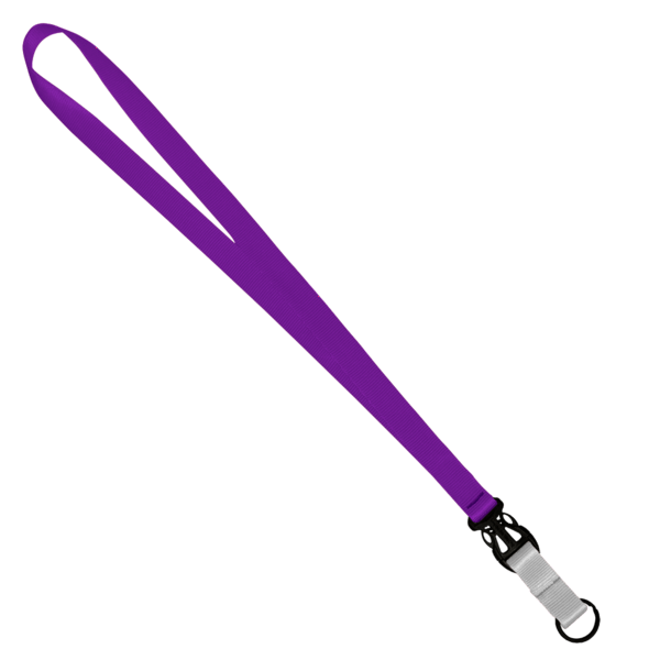 3/4" Multi color (Top and bottom) Nylon Lanyard with Plastic Slide Buckle R 281