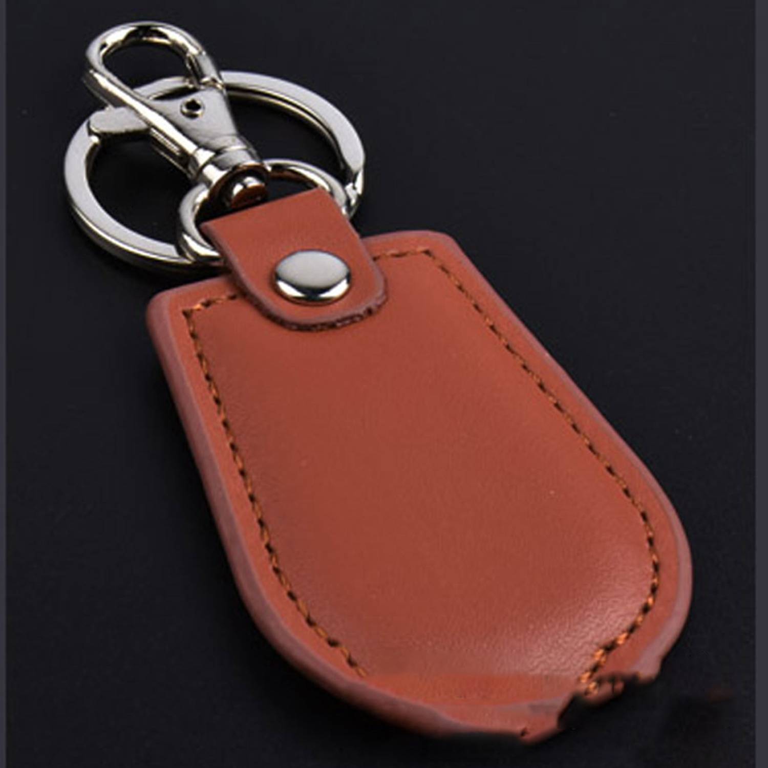 Heart Shaped Leather Key Holder with metal Charm 6