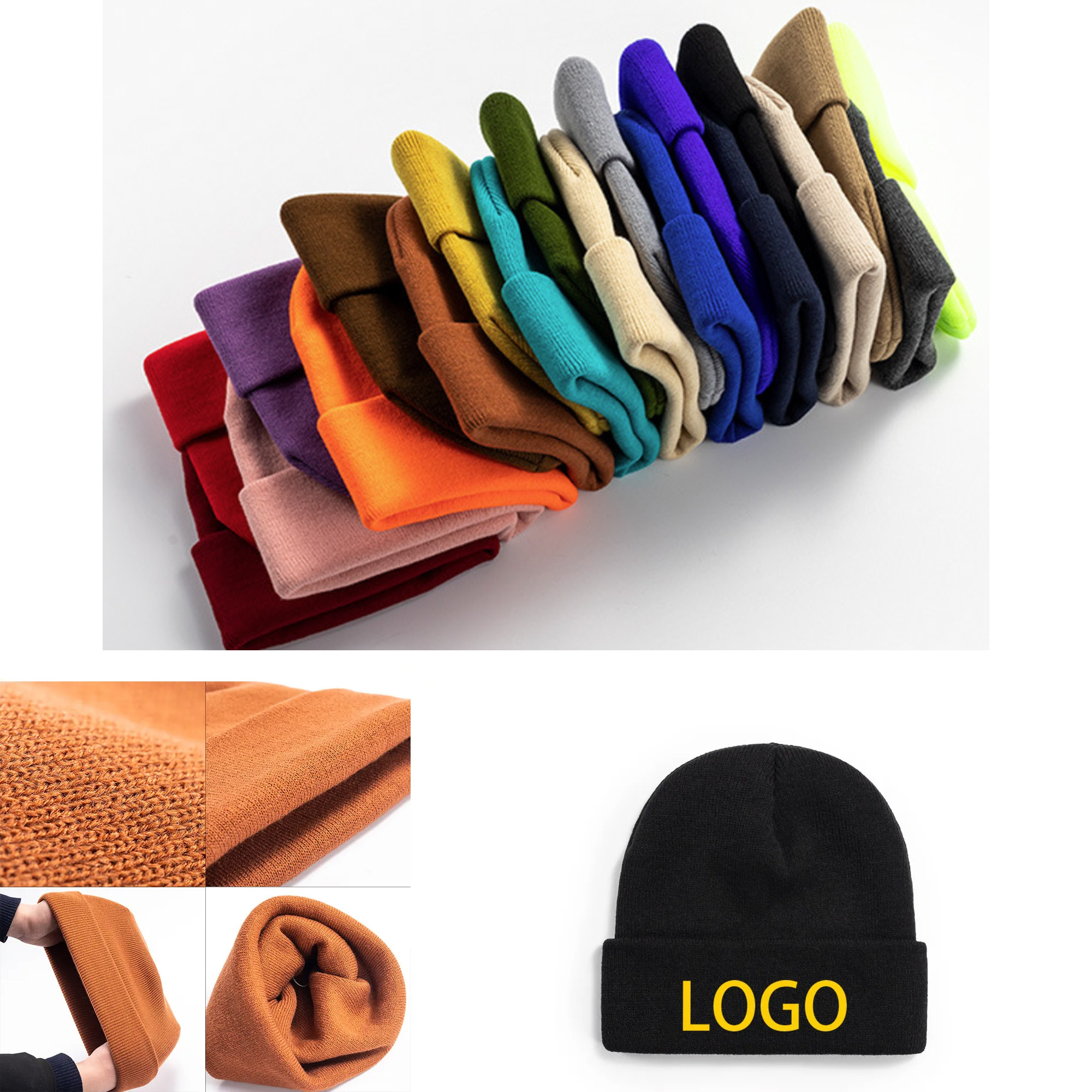 Autumn And Winter Solid Colored Wool Hat 1