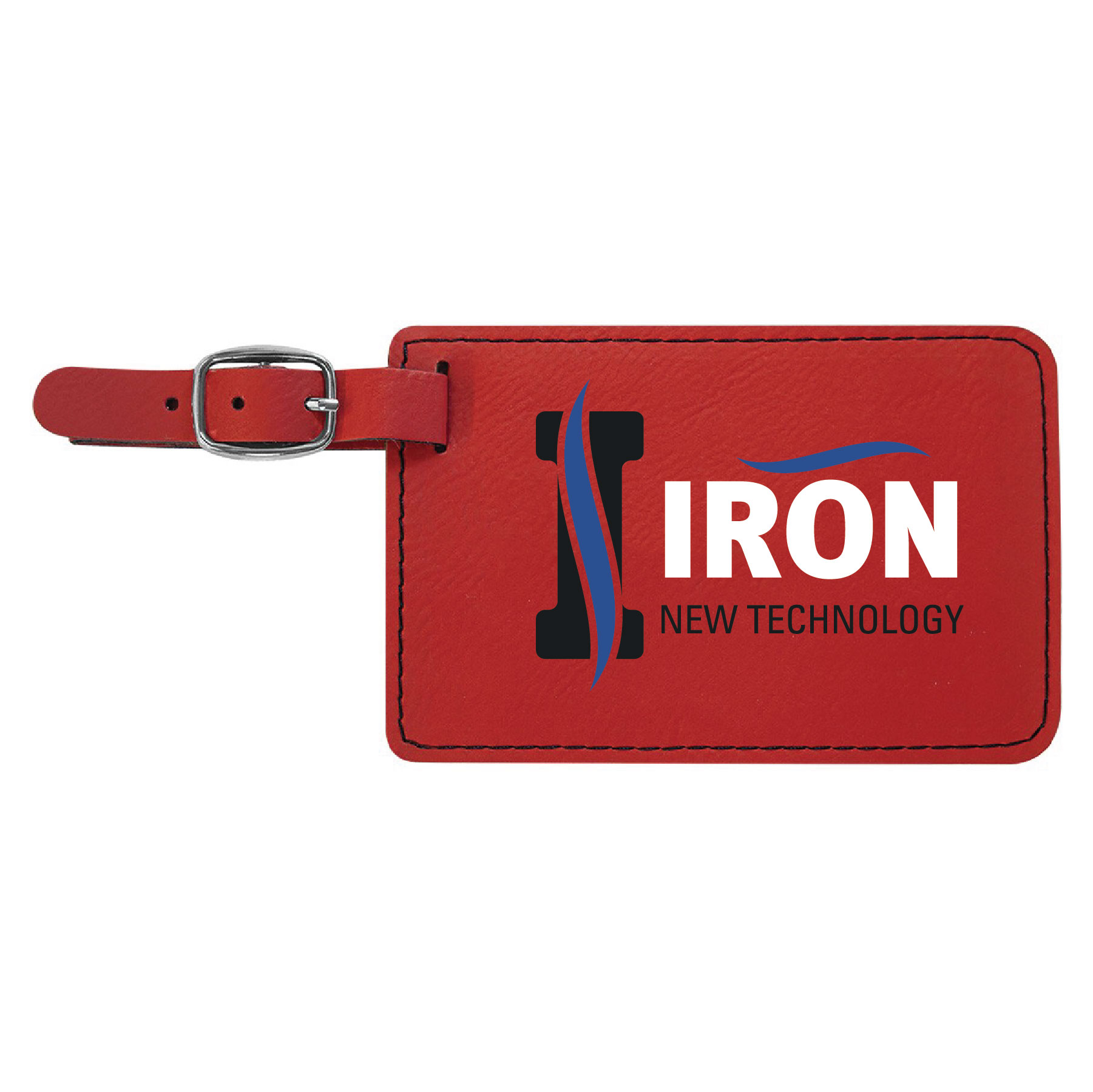 Red Leatherette Luggage Tag 5