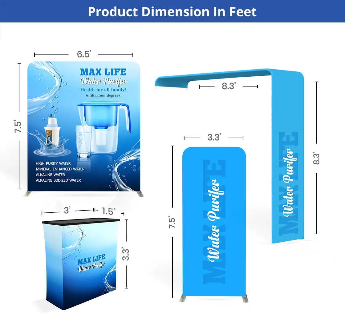 10ft Inline Trade Show Booth - Portable Display 5