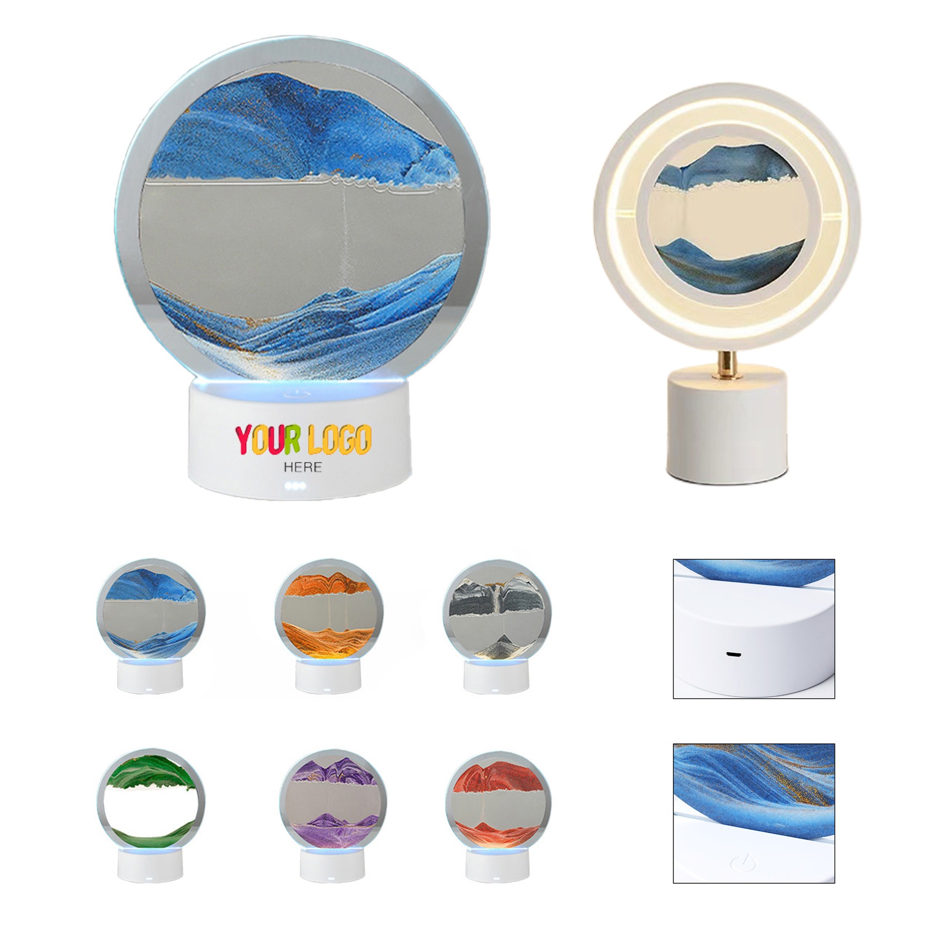 3D Moving Sand Art Table Lamp