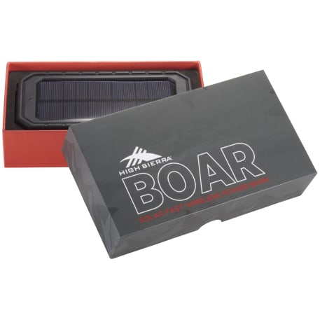 High Sierra® IPX 5 Solar Fast Wireless Power Bank 12
