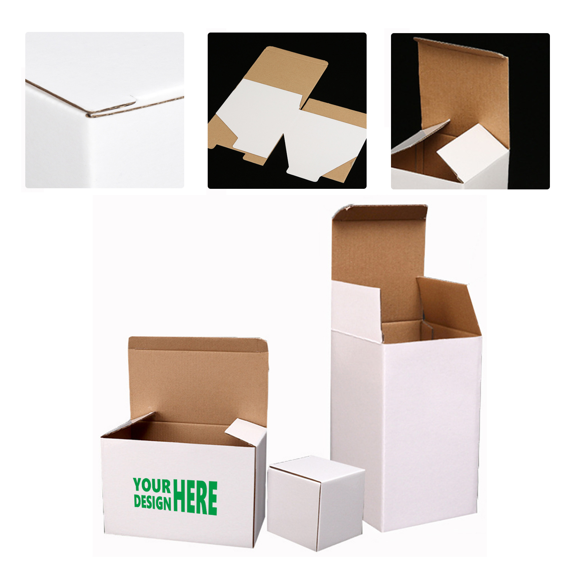 MOQ 50 Custom Printed Corrugated Boxes for Shipping 2
