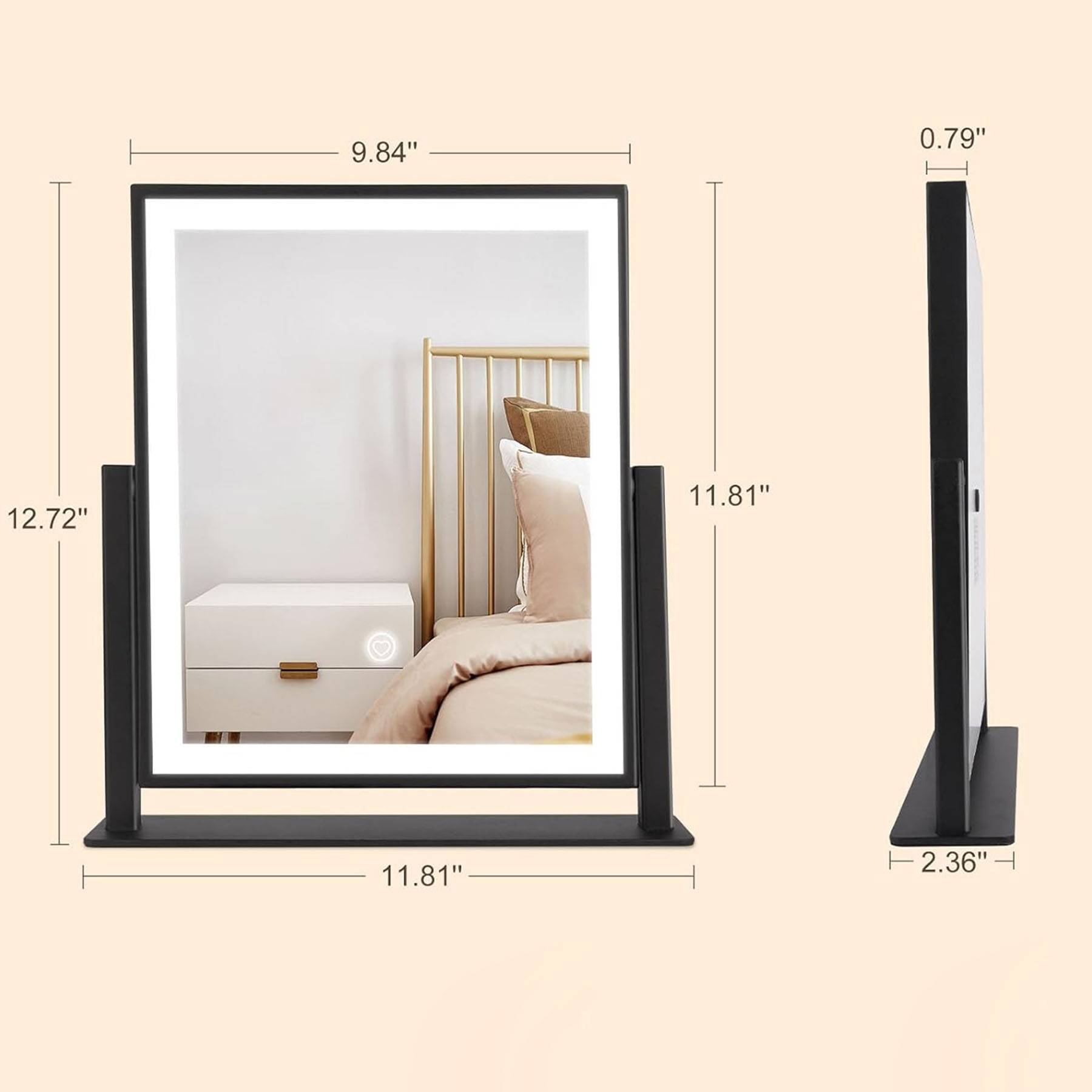 Metal makeup led mirror 1