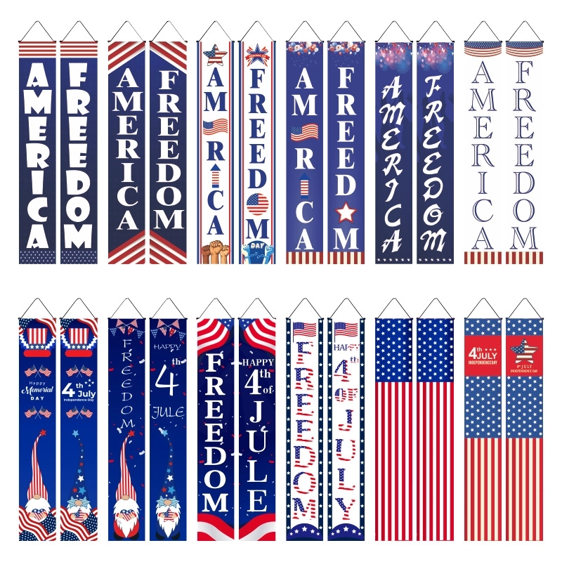 4th of July Porch Signs, Independence Day Door Banners 10