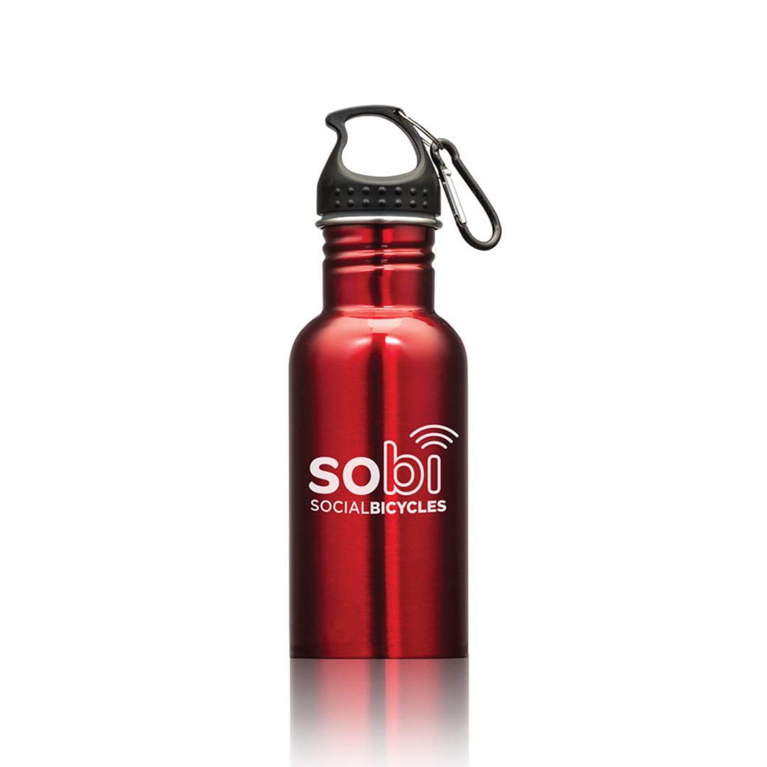 Wide Mouth Bottle with Carabiner - 16oz 2