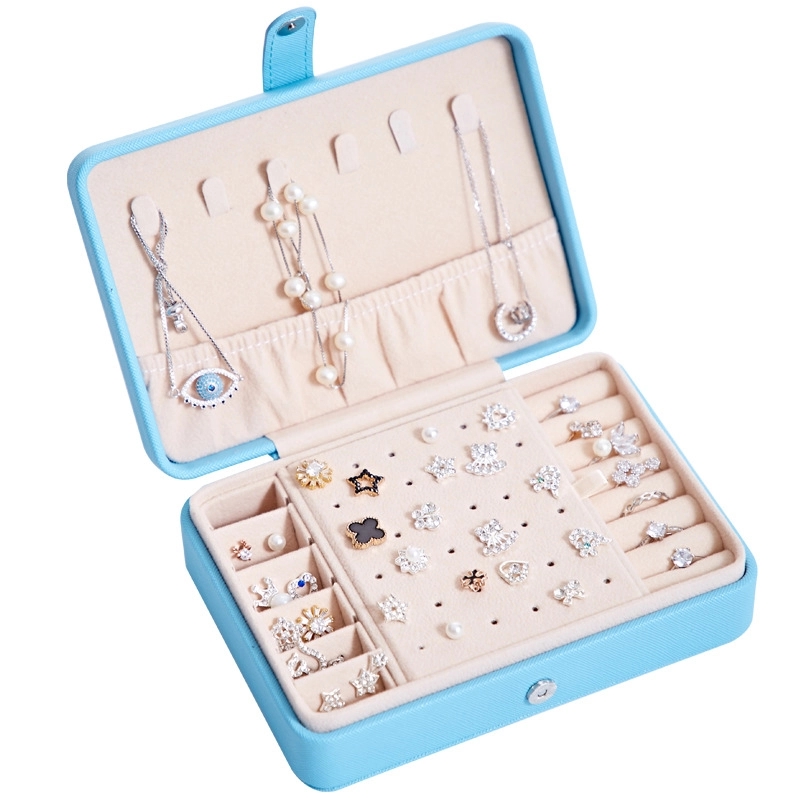 Portable Travel Jewelry Organizer Box with Mirror / Hook 15