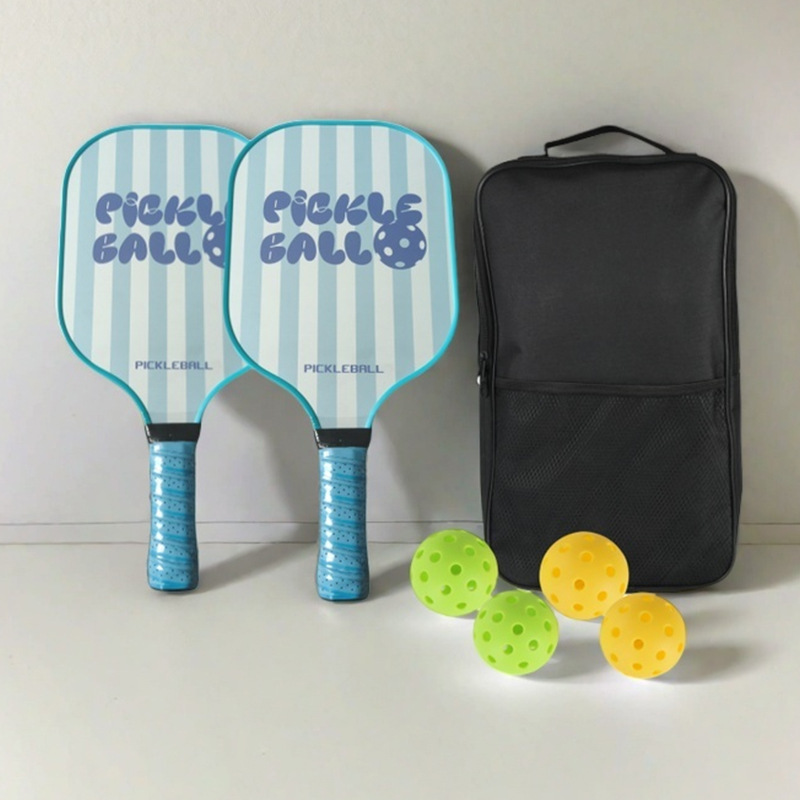 Pickleball Racket Set / 2 Wooden beat 2 balls and 1 bag 11