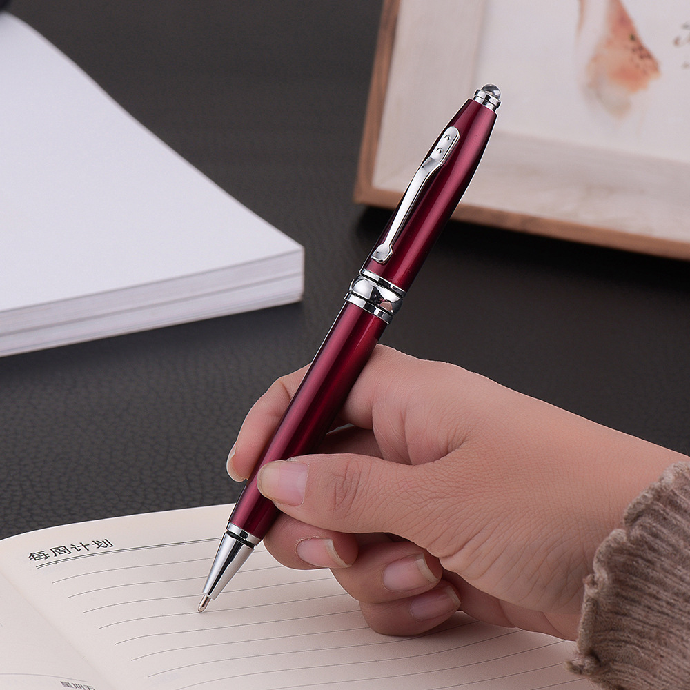 Metal Ball Pen with LED Lights 3