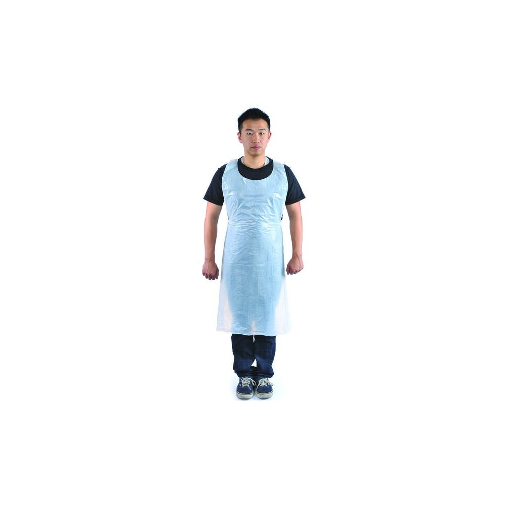 Disposable Poly Aprons - White 28" x 46" 2