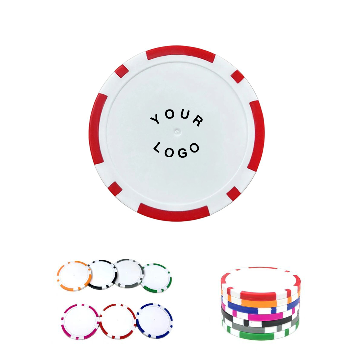 Striped Dice Poker Chips with Iron Center 2