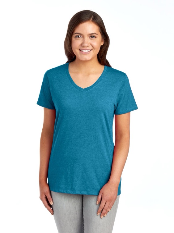 JERZEES Premium Blend Combed Ring-Spun Ladies' V-Neck T-Shirt 47