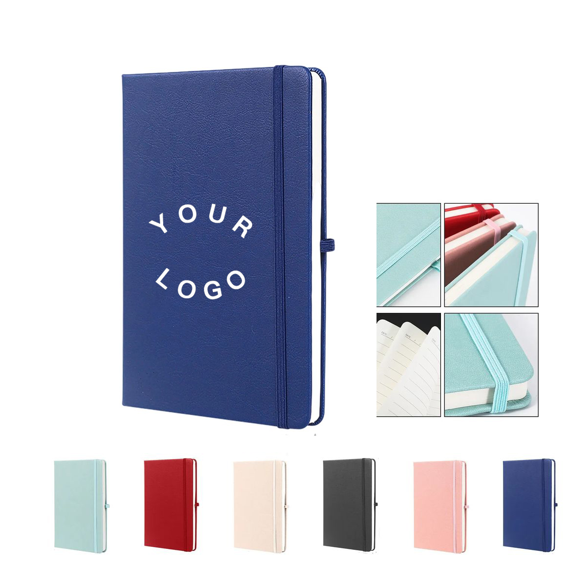 PU Leather Business Notebook with Elastic Closure 5