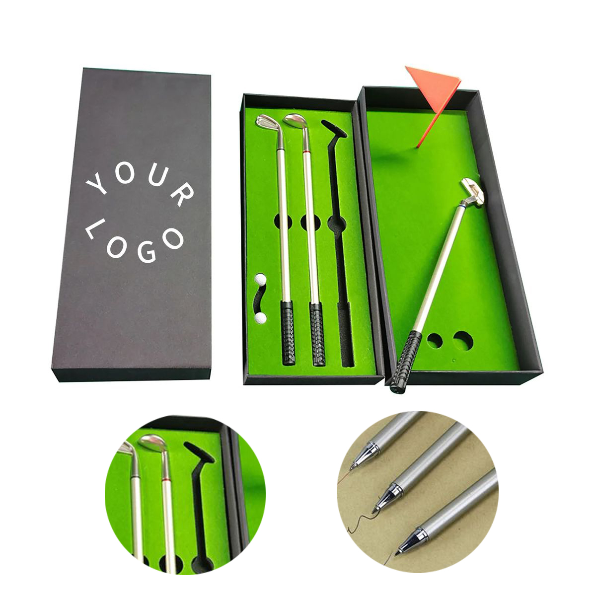 Creative Golf Pen Gift Set with Three Club Pens 1