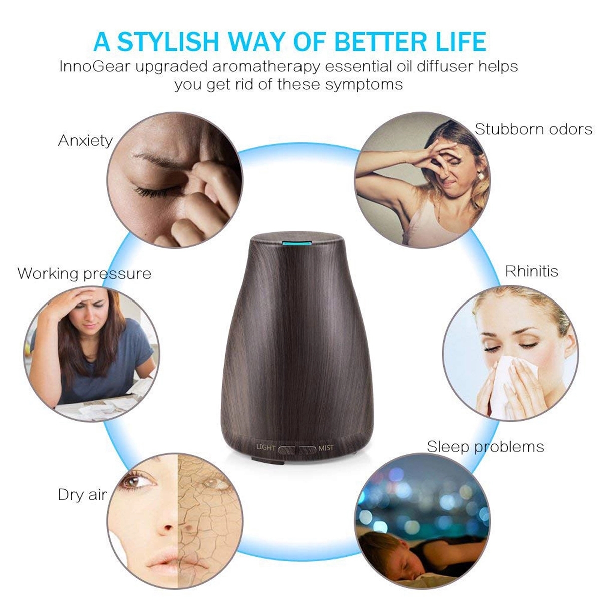 7 Colors Lights Upgraded Diffusers for Essential Oils 8