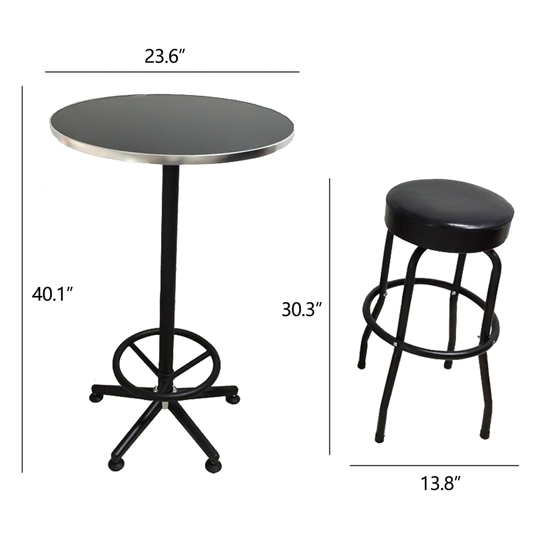 Bar Table and Chairs Set for 2 4