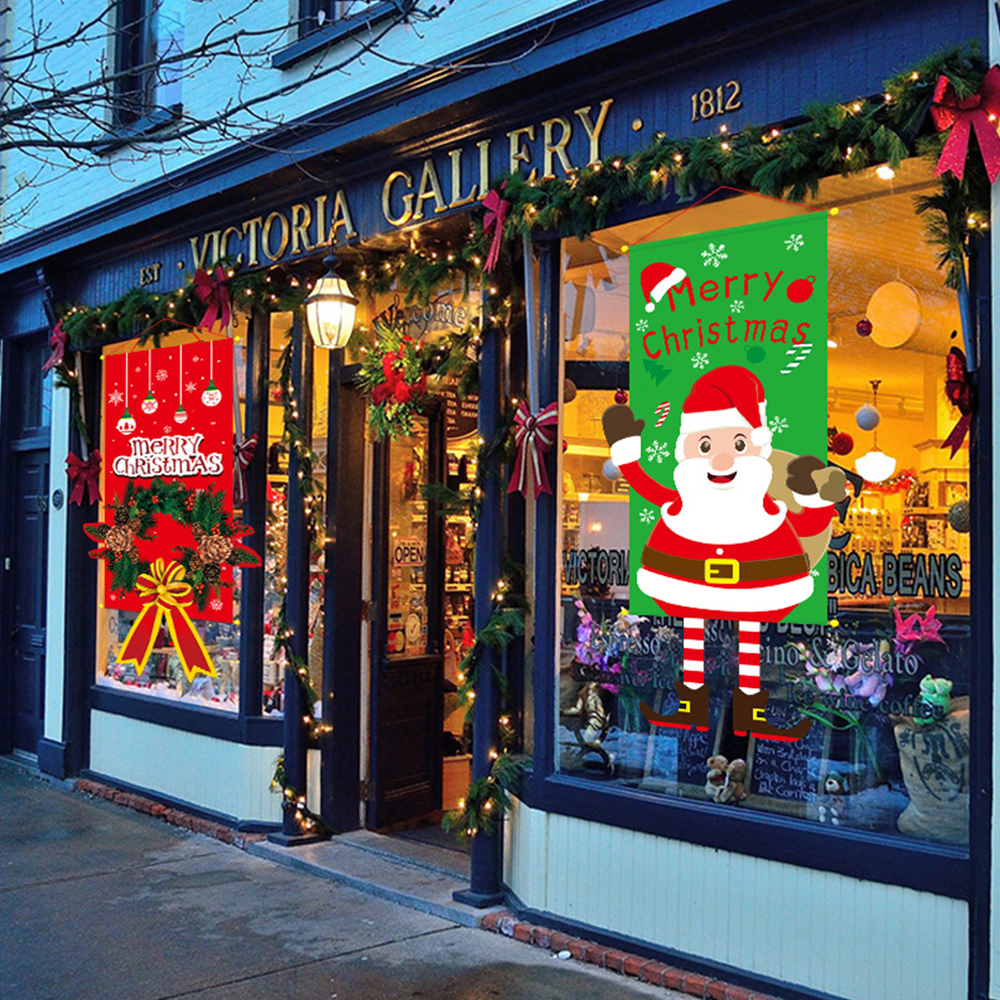 Christmas Shop Window Hanging Flag 5