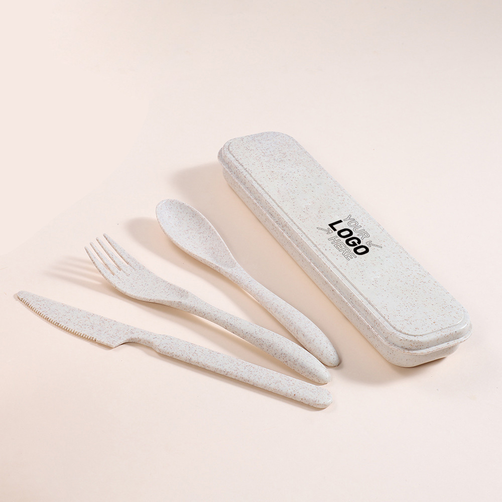 Portable Wheat Straw Tableware 3-Piece Set 3