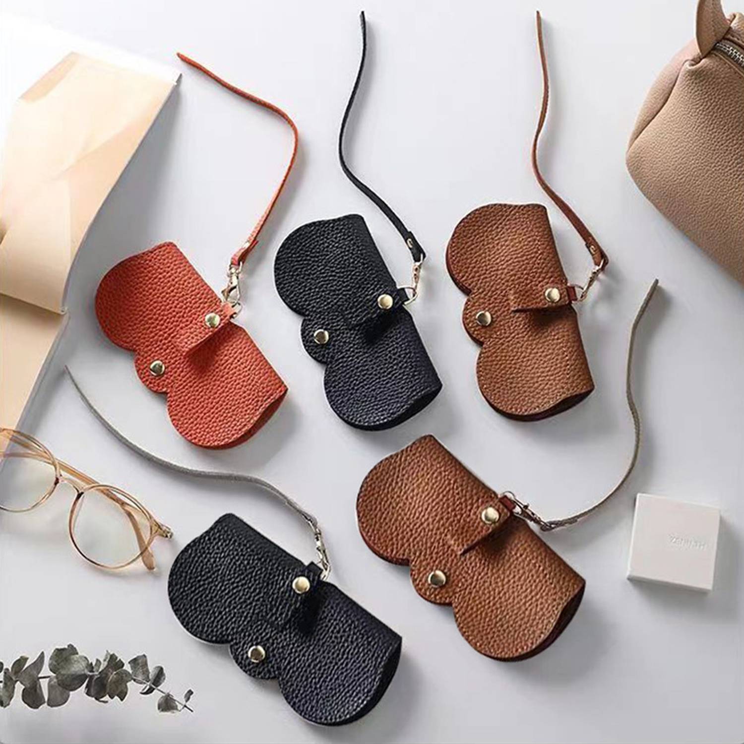 Soft PU Leather Sunglasses Bag 6