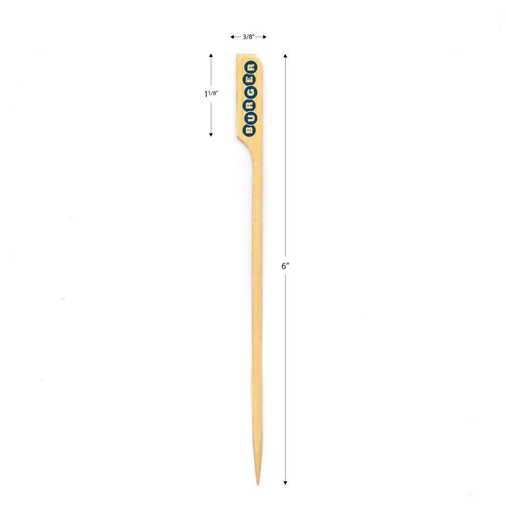 6 Inch Custom Skewers - Boat Oar Picks - Color Printing 6