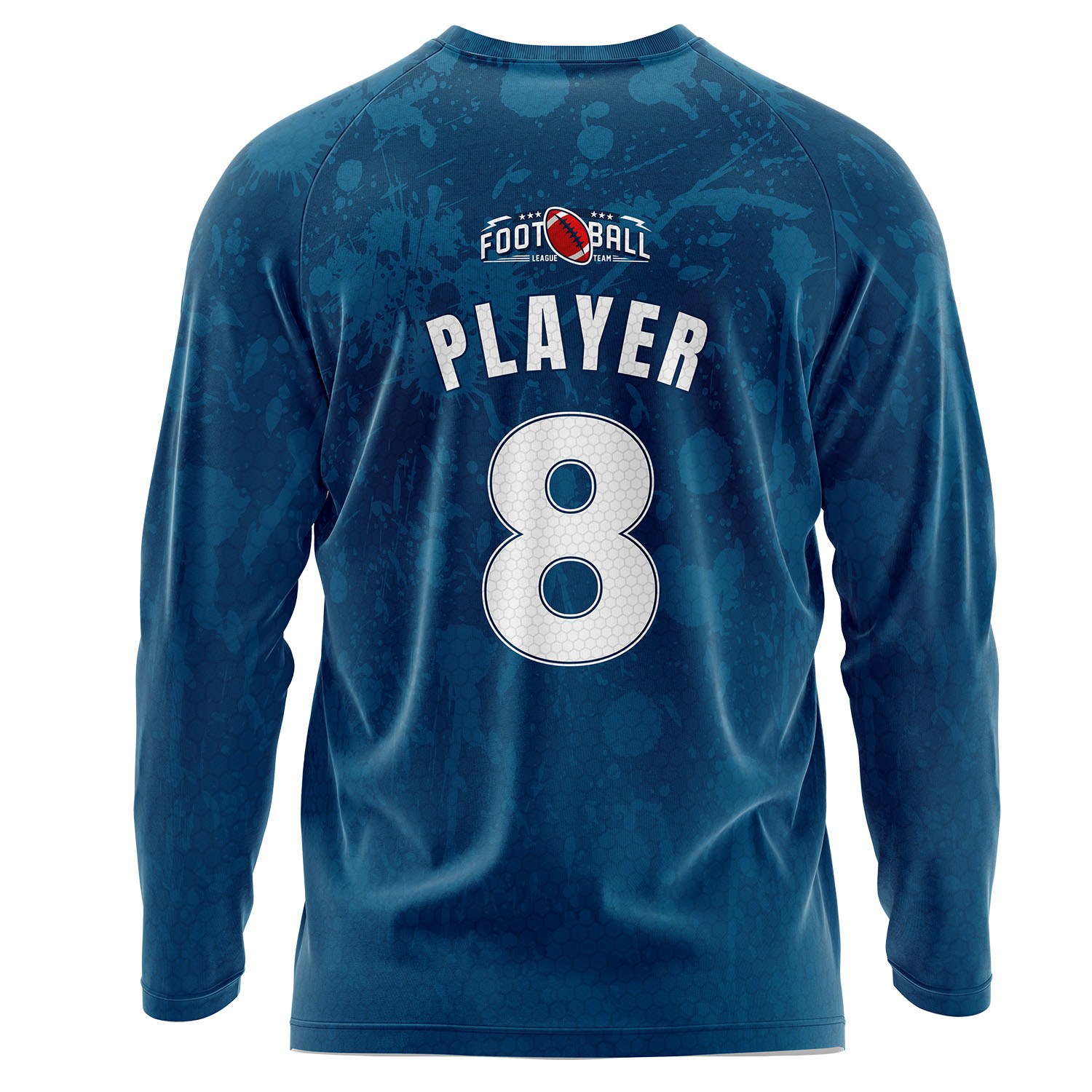 Unisex 160 GSM Football Mesh Performance Sublimation Long Sleeve T-shirt 4