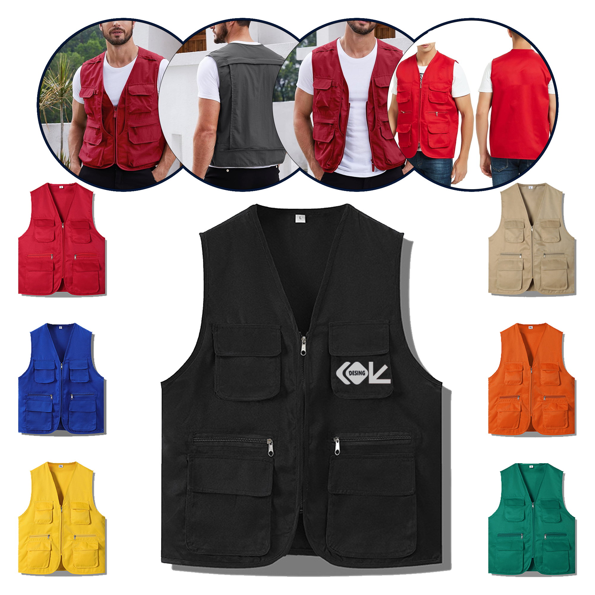 MOQ 50pcs Multi-Function Safety Vest 3