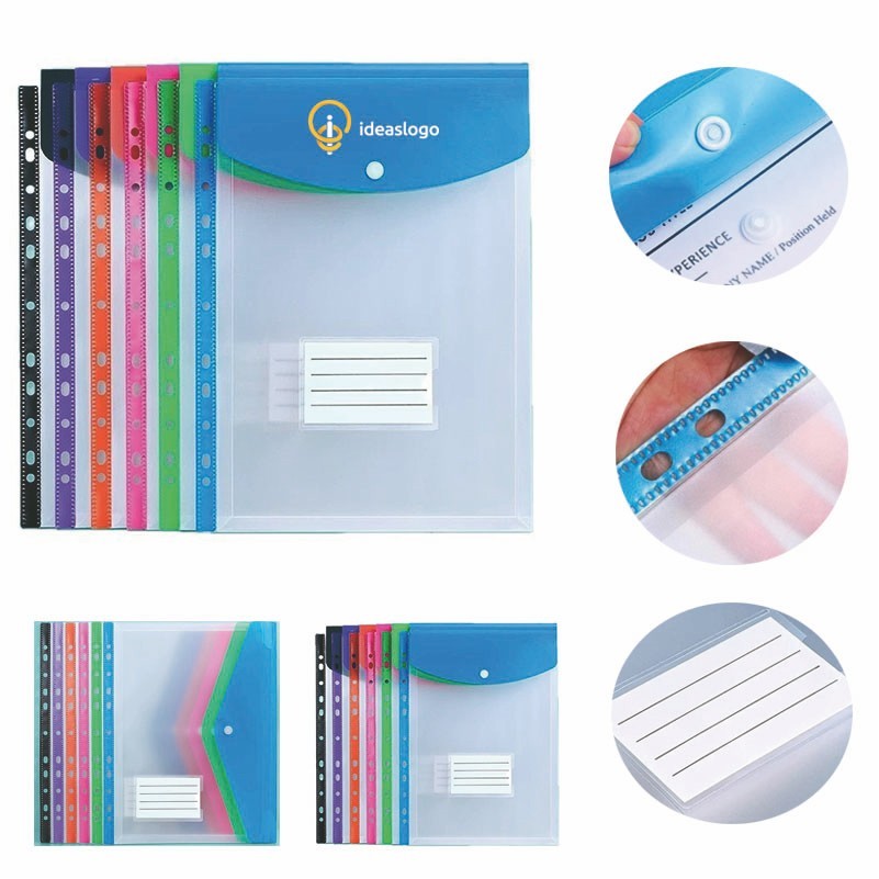 Office Organizer Transparent Envelopes Binder Pockets Folder 2