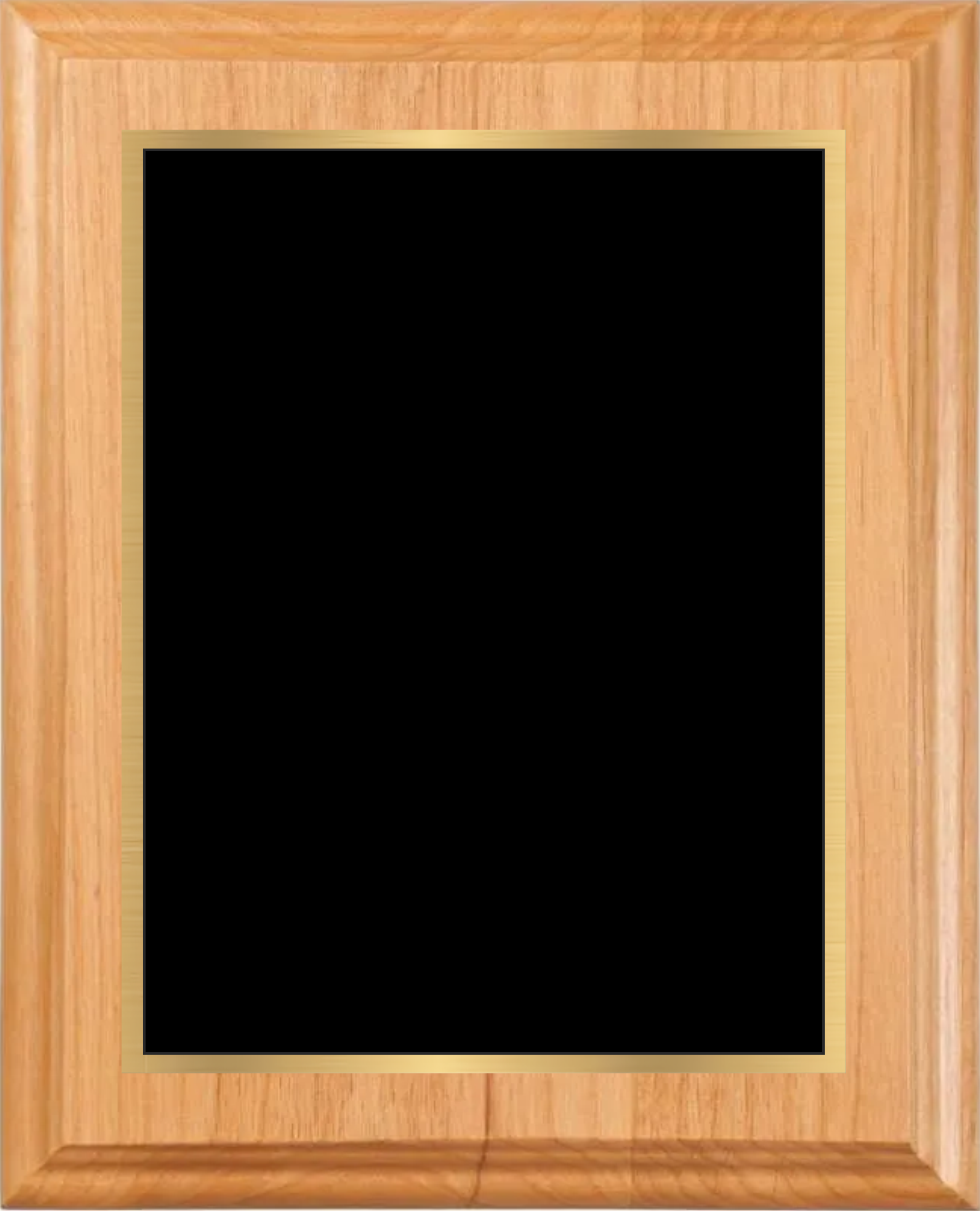 Alder Wood Plaque w/Choice of Double Plate 5