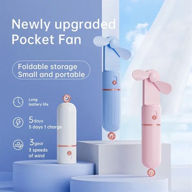 USB Rechargeable Pocket Fan with Power Bank 3