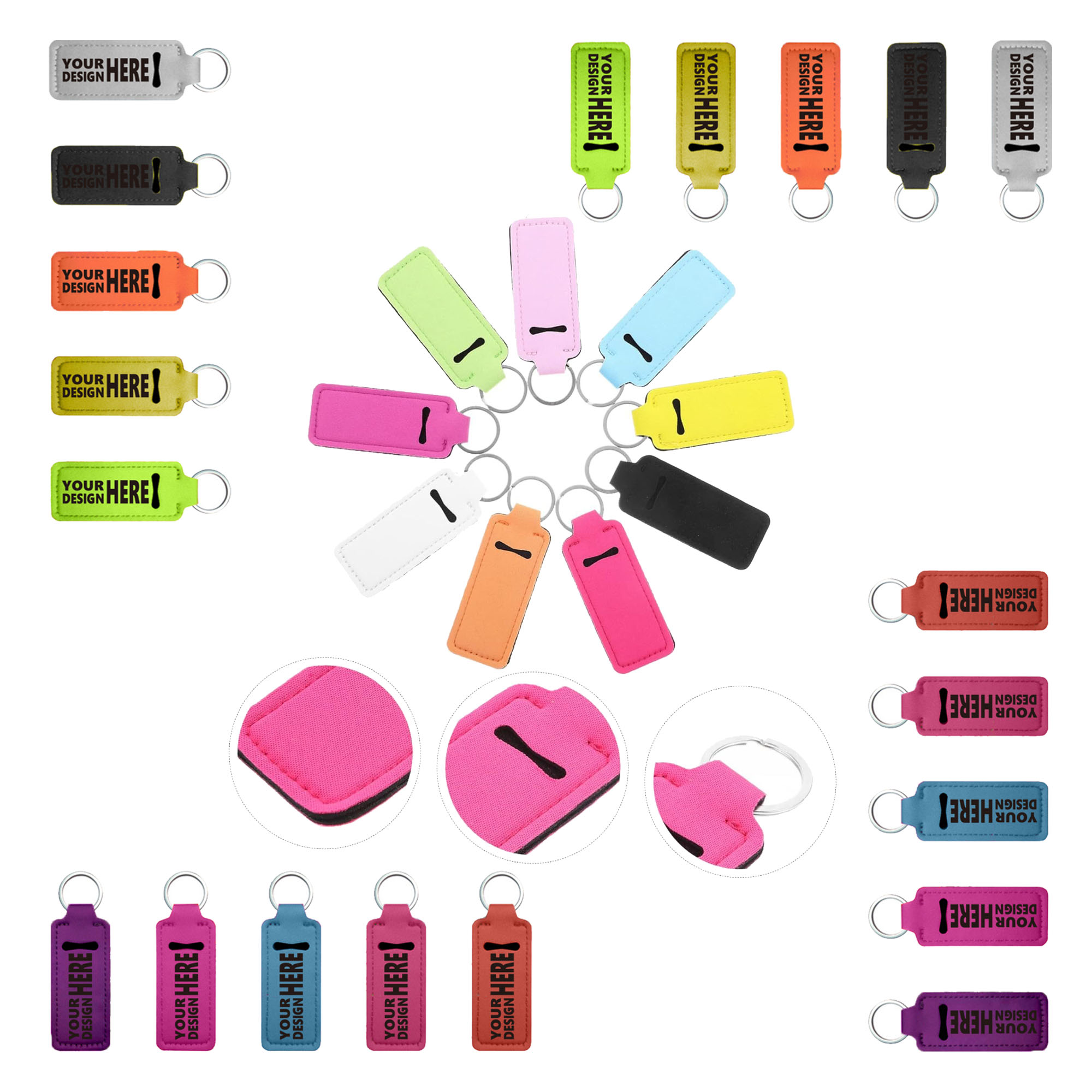MOQ100 A Compact Lipstick Case With A Keychain Attached 3